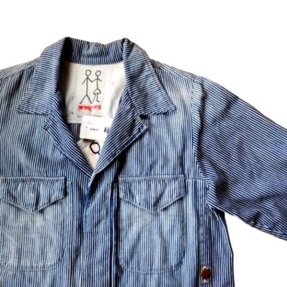 JOHNNY WAS PETTE & GRETA PINSTRIPE DENIM JACKET - Picture 5 of 10